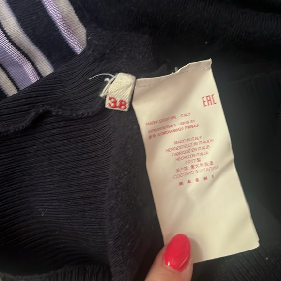 MARNI: Butterfly-Sleeve Striped Knit Pullover Sweater - Picture 4 of 6